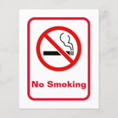 Wit Minimalist Geen Roken Signage Flyer (Achterkant)