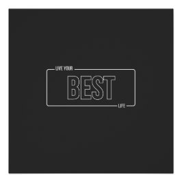 Wit Minimalist Leef je beste leven Glanzend Poster