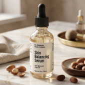 Wit Minimalistisch Cosmetica Druppelfles Etiket