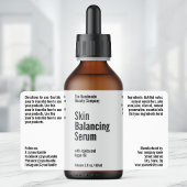 Wit Minimalistisch Cosmetica Druppelfles Etiket