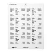 Wit Minimalistisch Cosmetica Druppelfles Etiket (Full Sheet)
