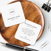 Wit Minimalistisch Custom Logo Professional Compan Vierkante Visitekaartje