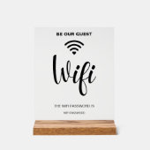 Wit Minimalistisch Eenvoudig WiFi-Wachtwoord Acryl Acryl Bord (Voorkant)