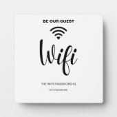 Wit Minimalistisch eenvoudig wifi-wachtwoord Fotoplaat (Voorkant)