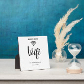 Wit Minimalistisch eenvoudig wifi-wachtwoord Fotoplaat (Insitu)