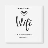 Wit Minimalistisch eenvoudig wifi-wachtwoord Magneet (Voorkant)