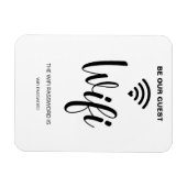 Wit Minimalistisch eenvoudig wifi-wachtwoord Magneet (Horizontaal)
