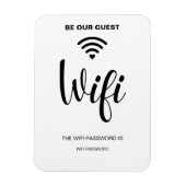 Wit Minimalistisch eenvoudig wifi-wachtwoord Magneet (Verticaal)