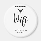 Wit Minimalistisch eenvoudig wifi-wachtwoord Magneet (Voorkant)