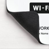 Wit Minimalistisch eenvoudig wifi-wachtwoord Muismat (Hoek)