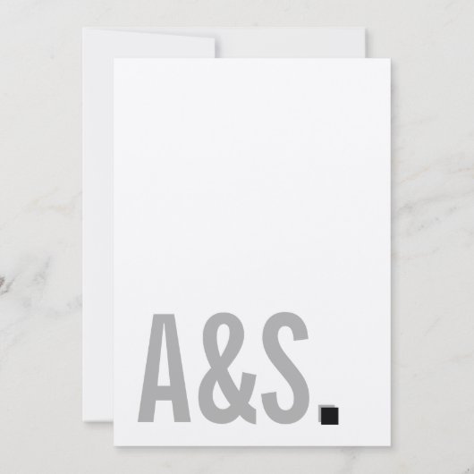 Wit Minimalistisch Elegant Monochroom Bruiloft Inv Kaart (Achterkant)