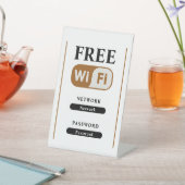Wit Minimalistisch Gratis Wifi Metaal Reclamebord Met Voetstuk (Insitu)