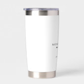 Wit minimalistisch & klassiek huwelijksgeschenk geïsoleerde drinkbeker (Rechts)