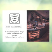 Wit Minimalistisch Logo | Eenvoudige Aangepaste Br Raamsticker (Vel 3)