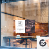 Wit Minimalistisch Logo | Eenvoudige Aangepaste Br Raamsticker (Cafe Raam)