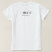 Wit Minimalistisch Logo Make-up Kunstenaar Persone T-shirt (Design achterkant)