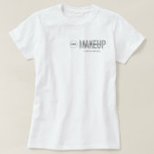 Wit Minimalistisch Logo Make-up Kunstenaar Persone T-shirt (Design voorkant)