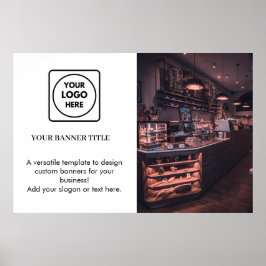 Wit Minimalistisch Logo | Moderne Eenvoudige Huiss Poster