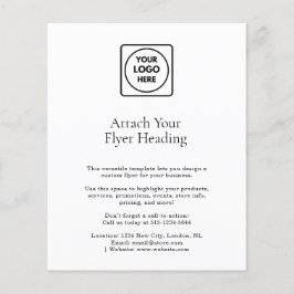 Wit Minimalistisch Logo | Schoon Eenvoudig Bedrijf Flyer