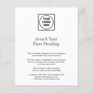 Wit Minimalistisch Logo   Schoon Eenvoudig Bedrijf Flyer