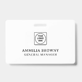 Wit Minimalistisch | Modern Hart Schoon Design Badge