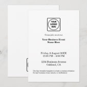 Wit Minimalistisch Ontwerp | Schoon Aangepast Bedr Kaart (Voorkant / Achterkant)