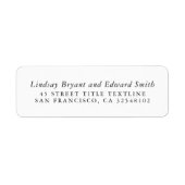 Wit minimalistisch, schoon stijllabel etiket (Voorkant)