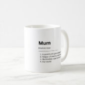 Wit Minimalistisch Woordenboek Foto Moederdag Mok (Voorkant rechts)
