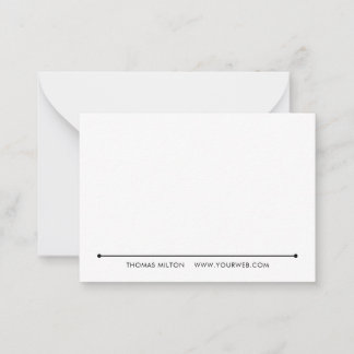 Wit Minimalistisch Zwart Typografie Professioneel Notitiekaartje
