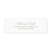 Wit | Minimalistische kalligrafie bruiloft Etiket (Voorkant)