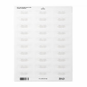 Wit | Minimalistische kalligrafie bruiloft Etiket (Full Sheet)