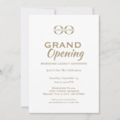 Wit Minimalistische Moderne Grote Openingsuitnodig Kaart (Voorkant)