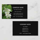 Wit Mock Sinaasappel op zwart Visitekaartje (Voorkant / Achterkant)