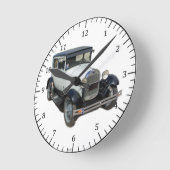 wit model een muurklok ronde klok (Hoek)