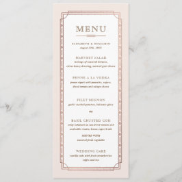 Wit Modern  Blush Roze Rose Gold Foil Menu