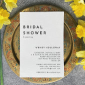 Wit Modern Bold Vrijgezellenfeest Kaart