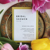 Wit Modern Bold Vrijgezellenfeest Kaart