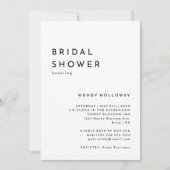 Wit Modern Bold Vrijgezellenfeest Kaart (Voorkant)