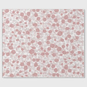 Wit | Modern & Elegant Bloempatroon Wrapping Cadeaupapier (Vlak)