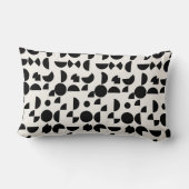 Wit Modern Elegant Geometrisch Tribal Kussen (Achterkant)