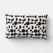 Wit Modern Elegant Geometrisch Tribal Kussen (Voorkant)