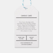 Wit Modern Handgemaakte Candle Care Product Label Cadeaulabel (Achterkant)