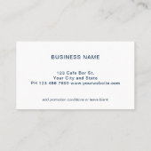 Wit Modern Logo Professioneel Loyalty Card Visitekaartje (Achterkant)