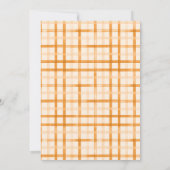 Wit | Modern pompoen Herfst in liefde Baby shower Kaart (Achterkant)