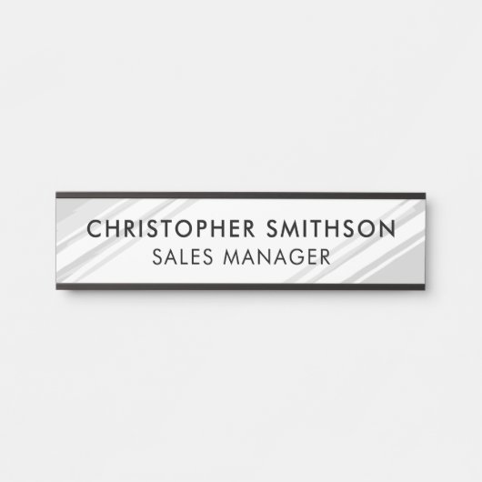 Wit Modern Professionele Plaat Verwisselbaar Kanto Deurbordje (Voorkant)