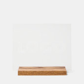 Wit Modern Rechthoekig Logo Acryl Bord (Voorkant)