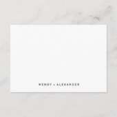 Wit Modern Script bruiloft details Informatiekaartje (Achterkant)