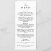 Wit Modern Script Bruiloft Flat Menu (Voorkant)