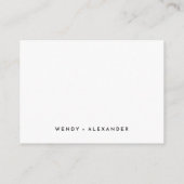 Wit Modern Script Bruiloft Wishing Well Informatiekaartje (Achterkant)