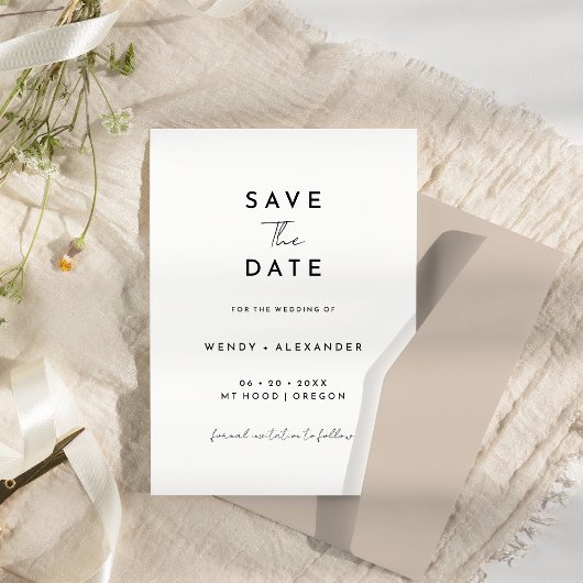 Wit Modern Script Save The Date
